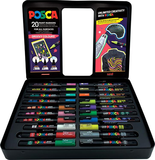 POSCA 20 acrylic color markers Set, Groovy Colours