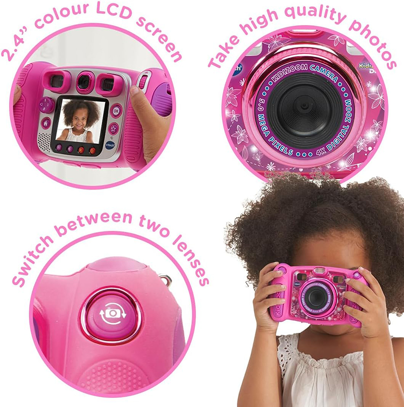 Aparat digital VTech Kidizoom Duo Camera 5.0, Kids Camera with Colour Display, 5MP Camera, For Photos, Selfies & Videos, 4X Digital Zoom, Games, Photo Editing & Effects - Image 11