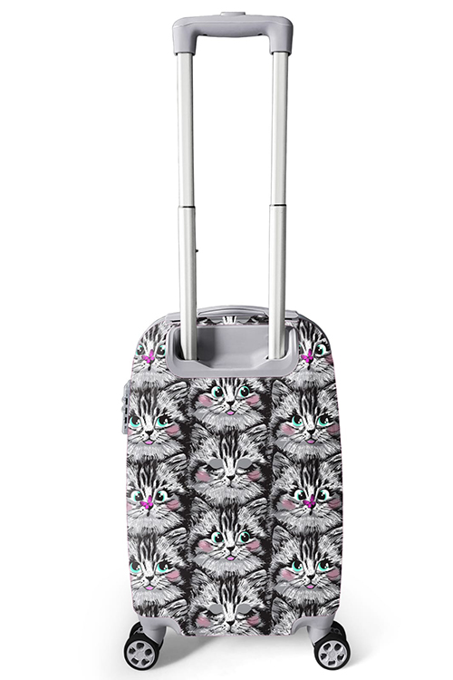 Valixhe udhëtimi Cat Pattern Cabin Size Suitcase (50cm) 16543 Coral High - Image 3