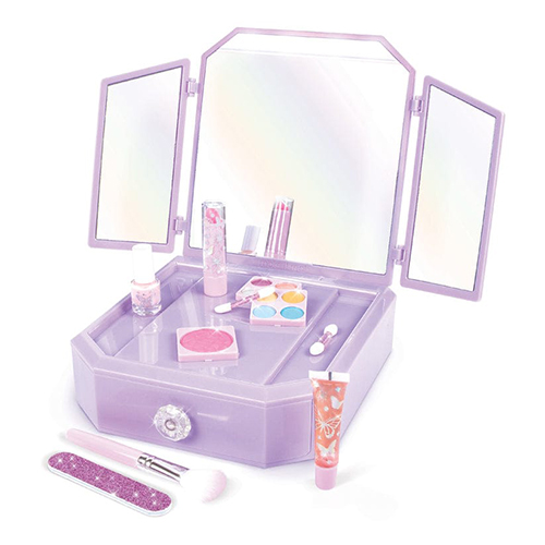 Deluxe Light Up Mirrored Vanity & Cosmetic Set - Image 3