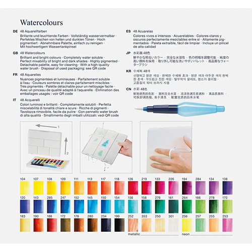 Set pikture Faber-Castell Creative Studio Watercolor Pan 48 Set - Image 3