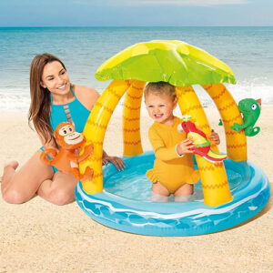 Pishinë për fëmijë me strehë Tropical Island Baby Pool 58417NP Intex
