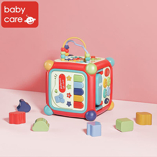 Kub Aktivitetesh Babycare - Baby Activity Box Early Learning Toy - Red Color