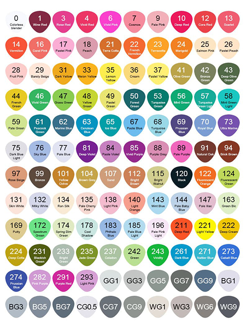 Markera profesional Artist 120 ngjyra Alex Bog - Image 5