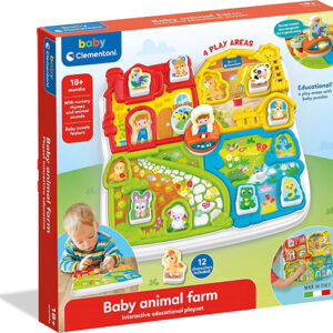 Lodër edukative Baby Animal Farm, Light and Sound, Interactive Education Clementoni