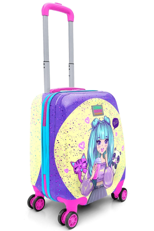 Valixhe udhëtimi për fëmijë Coral High Kids Purple Pink Anime 16705 - Image 3