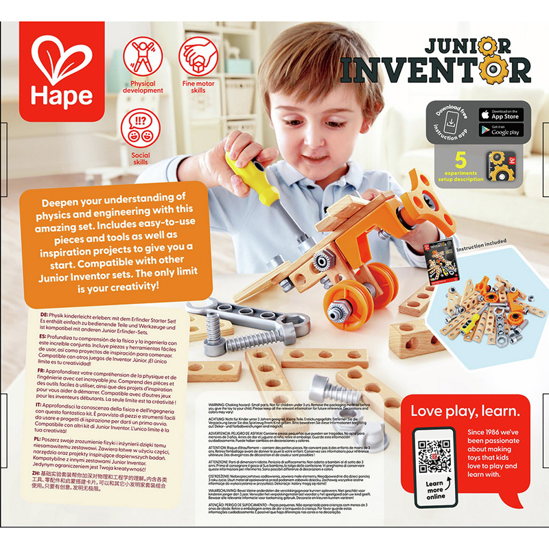 Lodër druri kreative Experiment starter kit Junior Inventor Hape - Image 3
