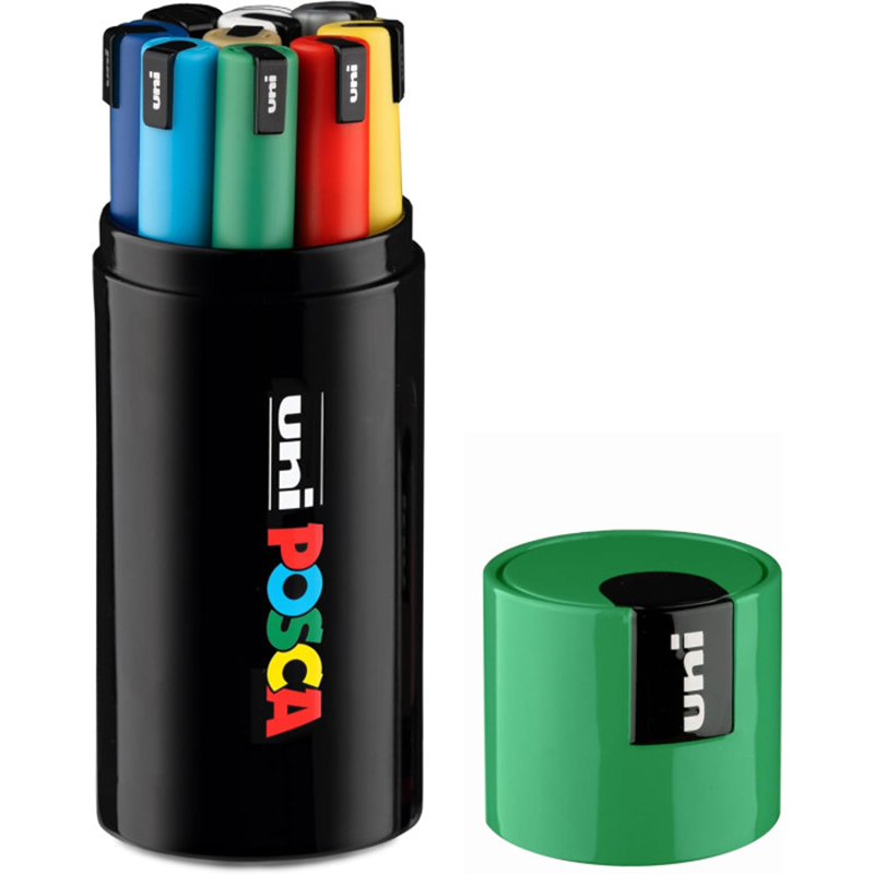 Set dhuratë UniPOSCA Complete Set of 9 Felt Tip Pens Fine Tip 0.7mm Assorted UniPOSCA - Image 3