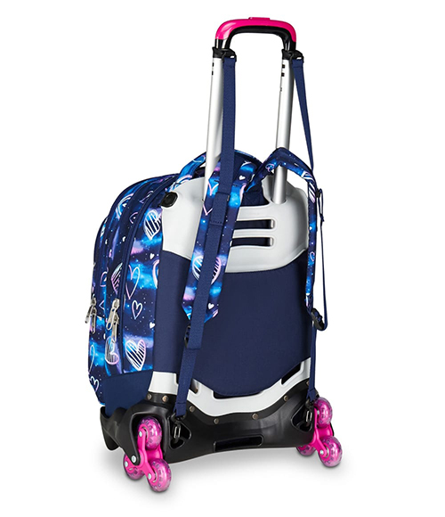 Çantë shkolle me 3 rrota dhe shpine Jack trolley wheels detach - Gloomy Heart Seven® - Image 3
