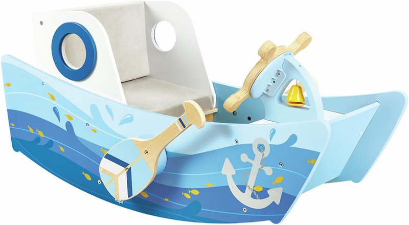 Varka lëkundëse e kapitenit, Captain's Rocking Boat – Interactive Rowing Toy Hape - Image 3