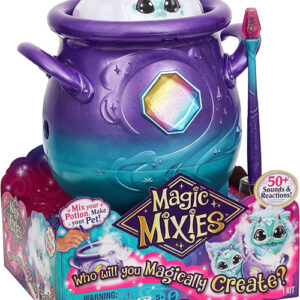 Magical Real Misting Purple Cauldron with Interactive Blue and Plush Toy Magic Mixies