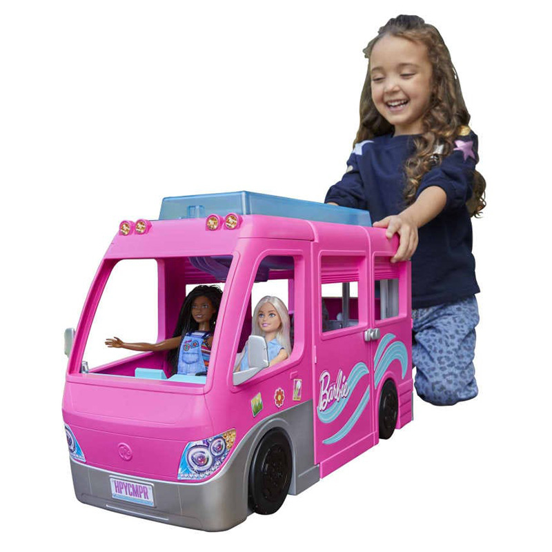 Kamperi 3 në 1 pishinë, me 60 aksesorë, Playset Barbie - Image 3