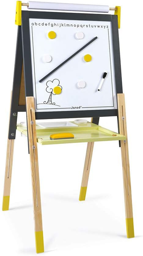 Tabelë druri nga 2 anë splash adjustable (Taupe and Green) Janod - Image 3