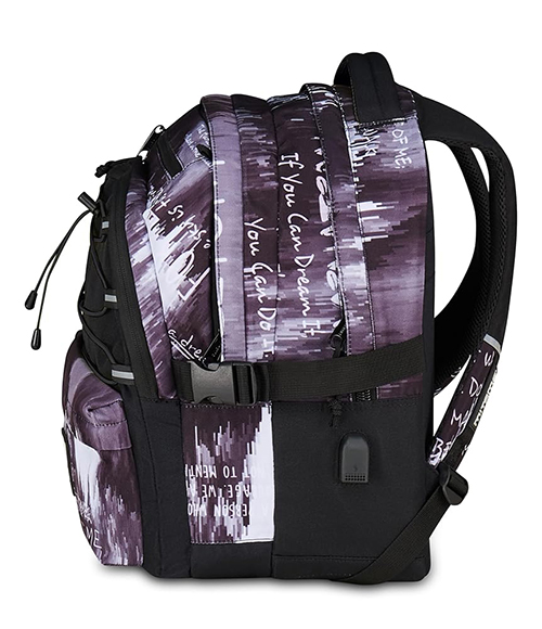 Çantë shkolle shpine BDBF GLITCH, Nero Mitama - Image 3