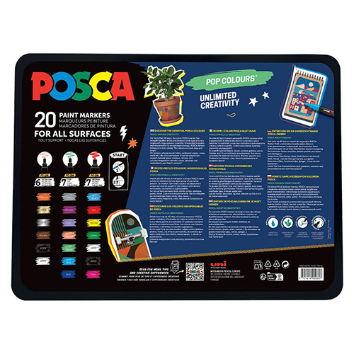 Uni POSCA 20 Piece Tin Pop Colours - Image 3