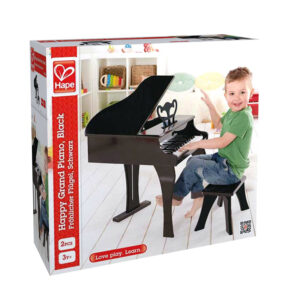 Piano e madhe e zezë  me stol,  Happy Grand Piano Black Hape