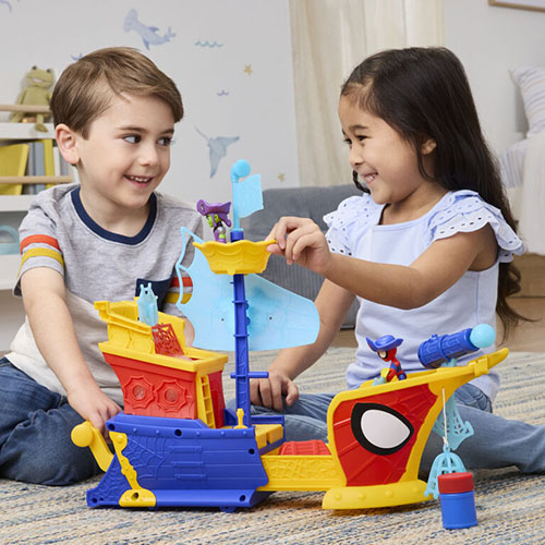 Anije Marvel Spidey and his Amazing Friends Water-Webs Webs Ahoy Bubble Pirate Ship Toy - Image 3