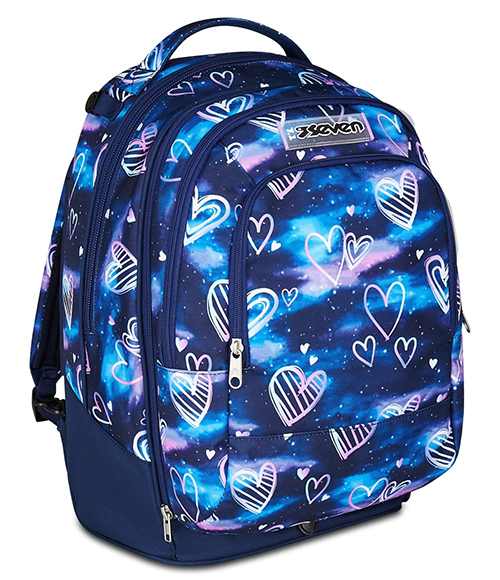 Çantë shkolle me 3 rrota dhe shpine Jack trolley wheels detach - Gloomy Heart Seven® - Image 4