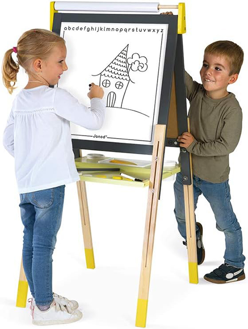 Tabelë druri nga 2 anë splash adjustable (Taupe and Green) Janod - Image 4