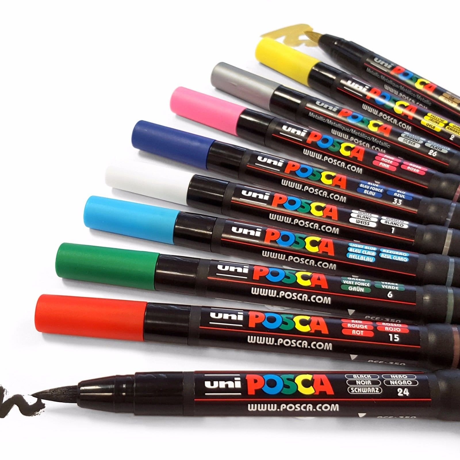 Marker penel Posca PCF-350 Paint Markers Art Pens - Brush Tip - Full - Image 4
