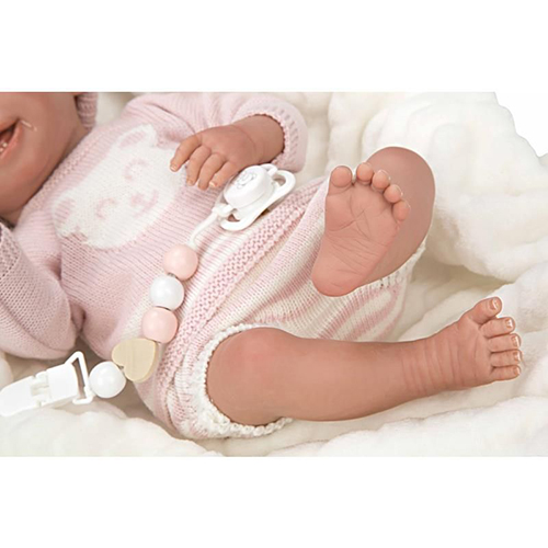 Kukull bebe Reborn doll Adriana 40 cm pink with blanket Arias - Image 4