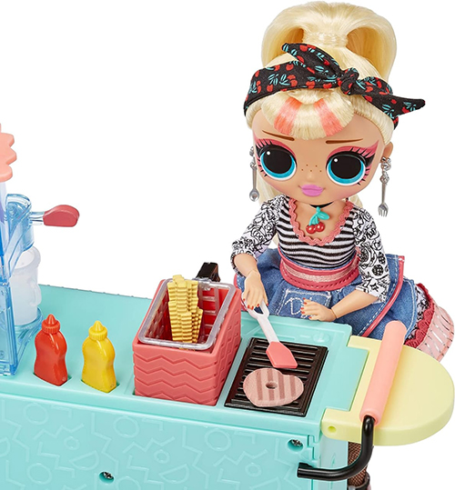 Kukulla Lol Surprise OMG to-Go Diner Playset with 45+ Surprises- Miss Sundae Exclusive Fashion Doll with Color Change - Image 4