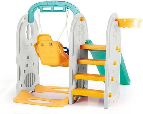 Set 4 në 1 Climbing Frame, Swing and Slide Playset Dolu - Image 4