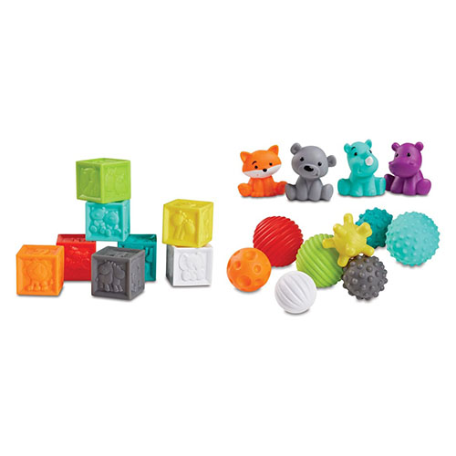 Set aktivitesh sensory balls, blocks & buddies 20-piece Infantino - Image 4
