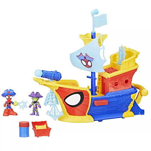 Anije Marvel Spidey and his Amazing Friends Water-Webs Webs Ahoy Bubble Pirate Ship Toy - Image 4