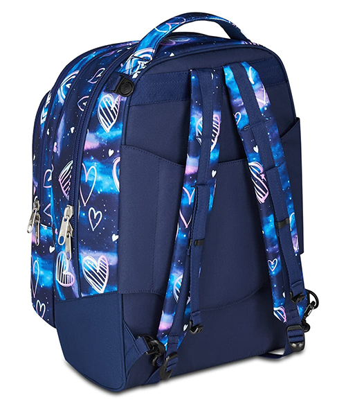 Çantë shkolle me 3 rrota dhe shpine Jack trolley wheels detach - Gloomy Heart Seven® - Image 5