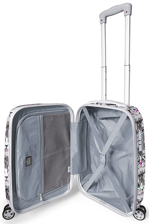 Valixhe udhëtimi Cat Pattern Cabin Size Suitcase (50cm) 16543 Coral High - Image 5