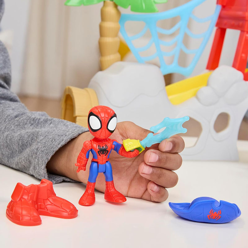 Lodër Spidey and his Amazing Friends Marvel Toys Water-Webs Spidey Island Spider-Man Playset - Image 5