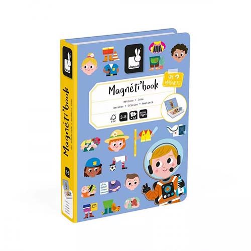 Libër magnetik profesionet Magnetibook Mix and Match Travel Game - (Jobs) Janod - Image 5