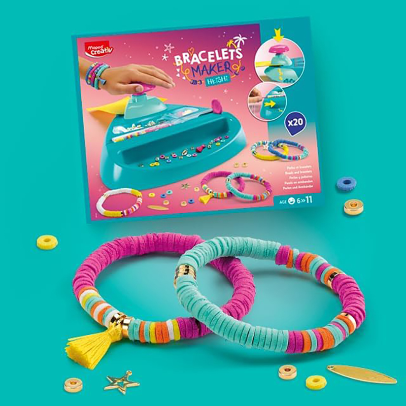 Set byzylykë bërës Heishi me perla dhe thekë, Maped Creativ Bracelets Maker Heishi - Image 5