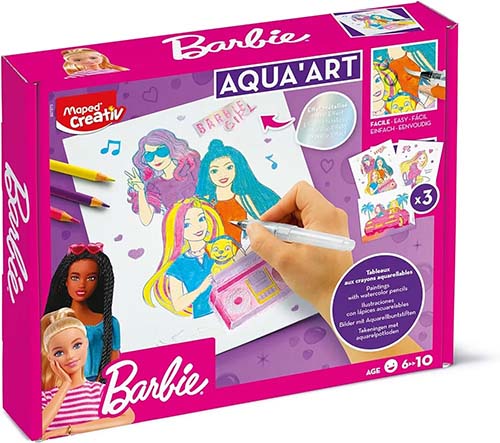 Set aktivitetesh arti me ujë, Coloring with Watercolor Pencils + Water Brush on Metallic Supports Maped Creativ - Image 5