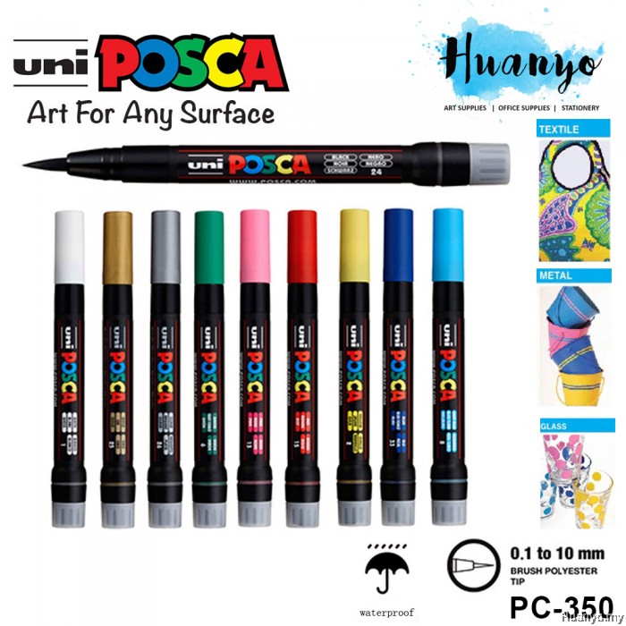 Marker penel Posca PCF-350 Paint Markers Art Pens - Brush Tip - Full - Image 5