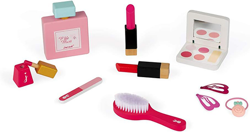 Tavolinë bukurie me stol druri, P'tite Miss Wooden Dressing Table Janod - Image 5