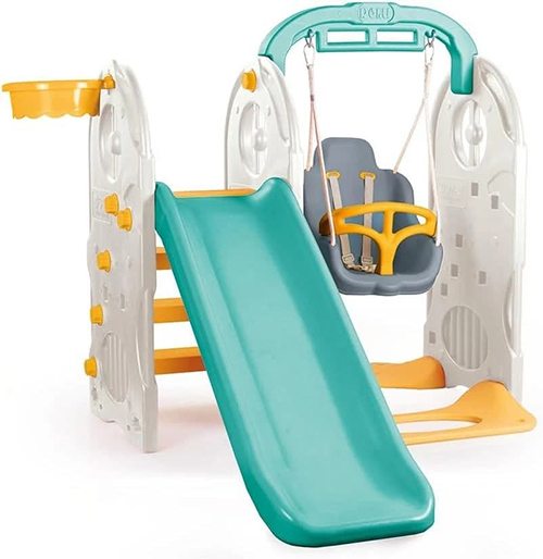 Set 4 në 1 Climbing Frame, Swing and Slide Playset Dolu - Image 5