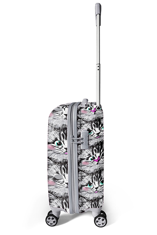 Valixhe udhëtimi Cat Pattern Cabin Size Suitcase (50cm) 16543 Coral High - Image 6
