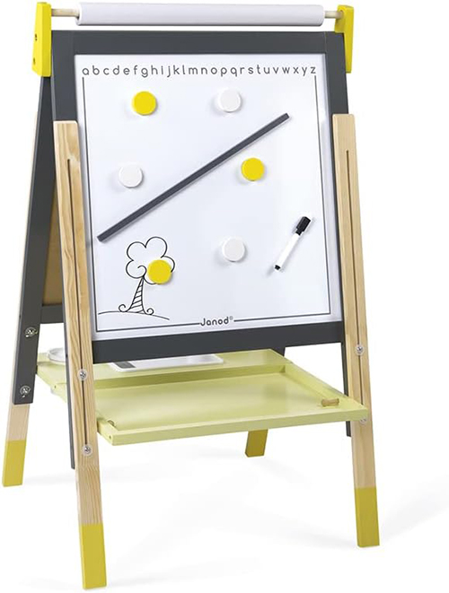 Tabelë druri nga 2 anë splash adjustable (Taupe and Green) Janod - Image 6