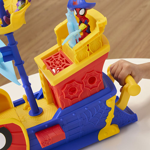 Anije Marvel Spidey and his Amazing Friends Water-Webs Webs Ahoy Bubble Pirate Ship Toy - Image 6