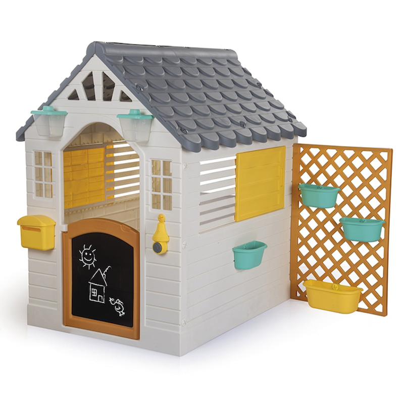 Shtëpia me kopësht, Garden Playhouse With Fence - White Dolu - Image 7