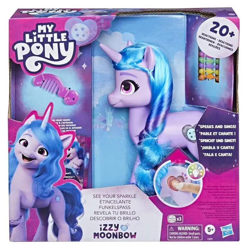 My Little Pony: Make Your Mark Toy See Your Sparkle Izzy Moonbow -- 8-Inch Pony for Kids that Sings, Speaks, Lights Up - Image 8