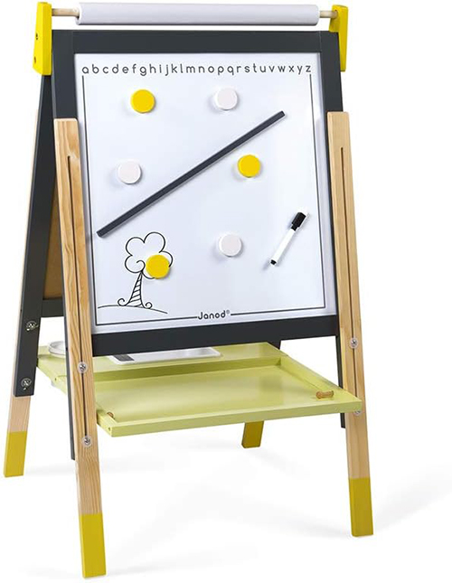 Tabelë druri nga 2 anë splash adjustable (Taupe and Green) Janod - Image 8