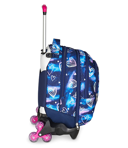 Çantë shkolle me 3 rrota dhe shpine Jack trolley wheels detach - Gloomy Heart Seven® - Image 8