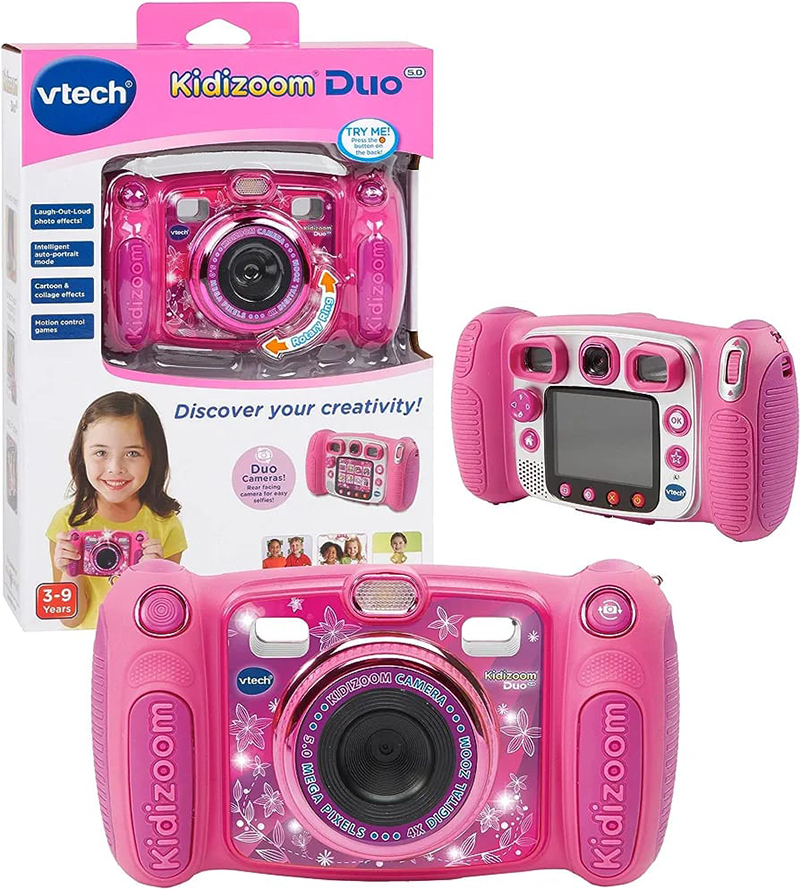 Aparat digital VTech Kidizoom Duo Camera 5.0, Kids Camera with Colour Display, 5MP Camera, For Photos, Selfies & Videos, 4X Digital Zoom, Games, Photo Editing & Effects - Image 8