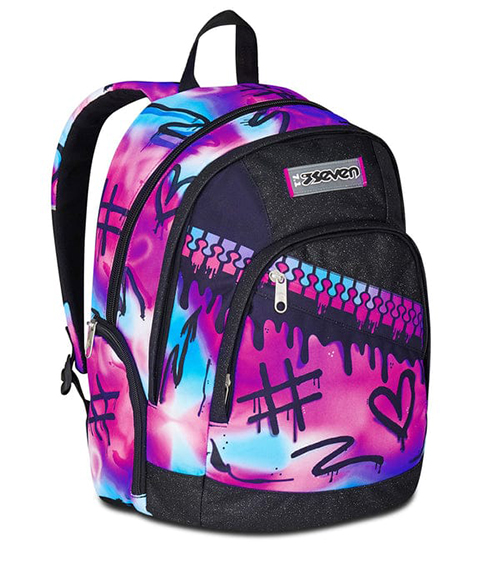 Çantë shkolle shpine Dual Backpack- Speint Paint Seven® - Image 9