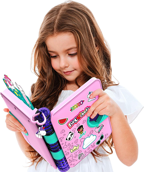 Ditari sekret, FunLockets Secret Journal, Diary, Activity and Creativity, Sticker and Stationery Set, Secret Writing, Drawing and Doodling, Aged 6 Years Plus - Image 9