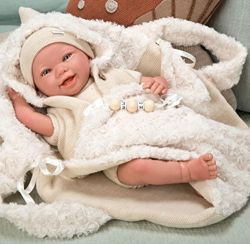 Kukull bebe Reborn Arias Doll 45 cm Diego with Sleeping - Image 9