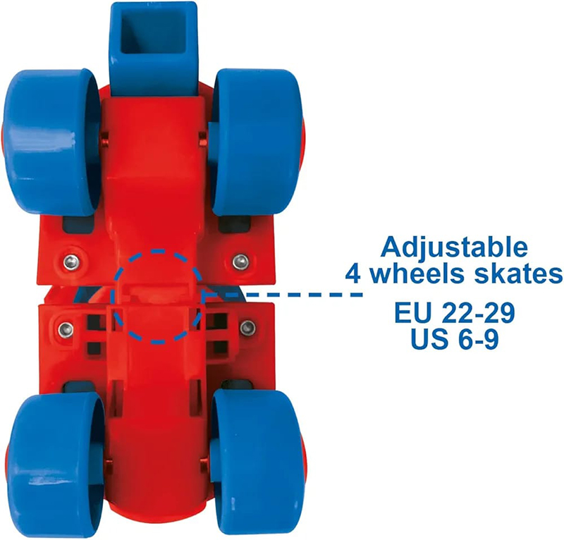 Set patina me 4 rrota, Roller 4 Wheels Spiderman Skates Set Mondo - Image 9